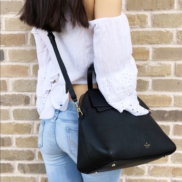 Kate spade olive drive Lottie Satchel Bow Black - Picture 6 of 8